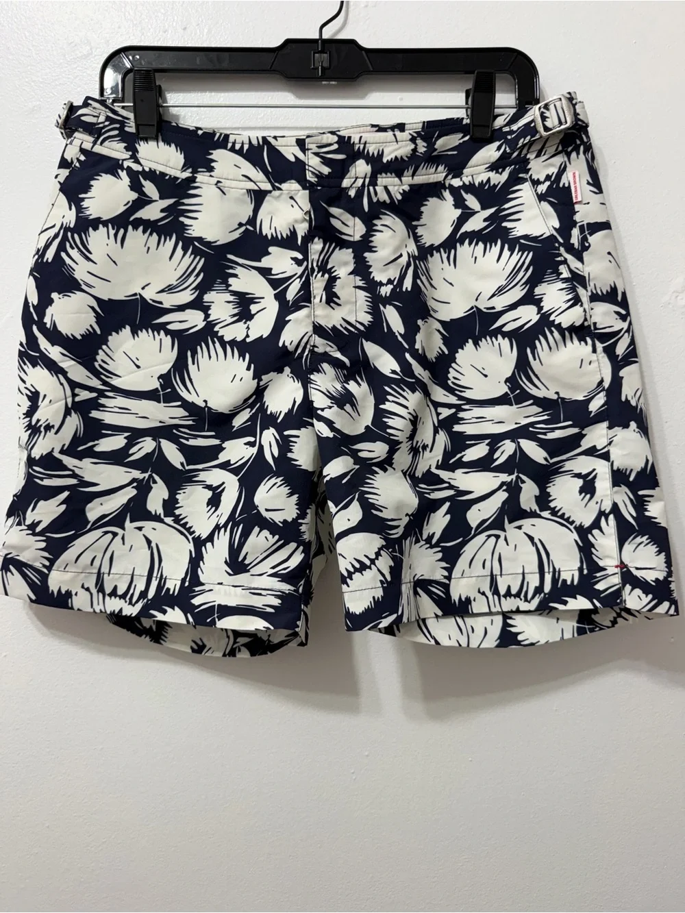 ORLEBAR BROWN BULLDOG BOTANY SWIM SHORTS IN NAVY/WHITE SAND